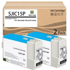 2 Pack SJIC15P Ink Cartridge Replacement for C33S020464 Ink Tank with Pigment picture