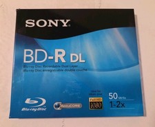 SONY AccuCORE BD-R DL Blu-ray Disc Recordable 50GB 1-2x Speed 1080 HD picture