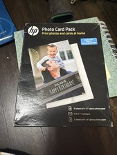 New HP Photo Card Pack 5x7 Paper w/ Envelopes (10) 4x6 Paper (5) SF791A Glossy picture