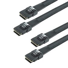 2 Packs 6G Internal Mini SAS SFF-8087 to SFF-8087 Cable, 100-Ohms, 0.5-m(1.6ft) picture