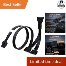 SATA Power Cable For EVGA G1 G1+ G2 20 in 6 Pin To 3 SATA Sleeved Splitter picture