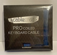 CableMod Pro Coiled Keyboard Cable USB A to USB Type C 150cm - Spectrum Blue New picture