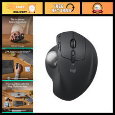 Advanced Wireless Trackball Mouse USB-C, Ergonomic Design, Precision Control, Gr picture