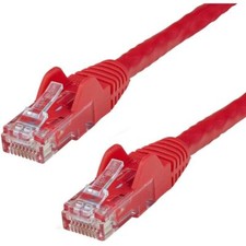 StarTech N6PATCH10RD 10ft CAT6 Ethernet Cable - Red Snagless Gigabit - 100W PoE picture