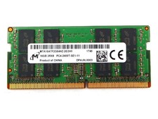 GREEN - MICRON 16GB SO-DIMM DDR4 DUAL 2RX8 PC4-19200 2400MHZ MEMORY picture
