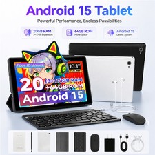 10.1 inch Tablet set 64/128/256 GB ROM Android 15/16 Dual Camera IPS LCD WIFI BT picture