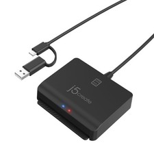 j5create Universal Smart Card/CAC Reader, TAA Compliant Black picture