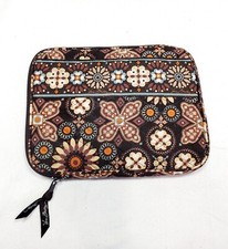 VERA BRADLEY E-Reader Kindle Tablet Sleeve in Canyon Floral Brown Retired Print  picture