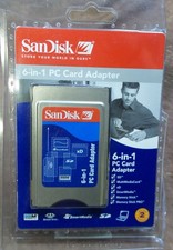 SanDisk 6-in-1 PC Card PCMCIA Memory Card Reader Adapter SDAD-67-A10 (FREE Ship) picture