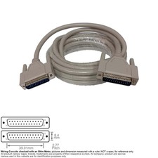 Cable Parallel Serial D-Sub DB25 DB 25 Pin IEEE Male Male Straight Thru 15FT picture