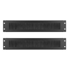 1/2 Pack Brush Cable Manager 2U 19 Inch Rack Mount Cable Management Panel picture