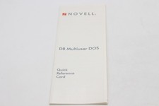 NOVELL DR DOS MultiUser Quick Reference Card VINTAGE RETRO Collectors picture