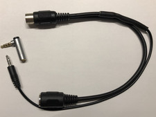 Commodore IEC Y Breakout Cable Male/Female DIN + TRRS C64 C128 C64U, 90 deg incl picture