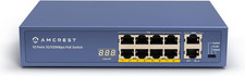 Amcrest 8-Port POE+ Switch, Power Over Ethernet, 802.3at, 96W, Metal Housing, 2- picture