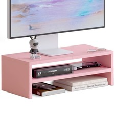 TEAMIX 2 Tiers Pink Monitor Stand Riser, Desktop with 2 tiers, picture