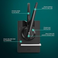 EPOS IMPACT D 10 USB ML II - WIRELESS DECT MONO EAR CONVERTIBLE HEADSET -  BLACK picture