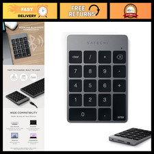 Slim Aluminum Bluetooth Keypad - USB-C Rechargeable, Wireless, Space Gray picture