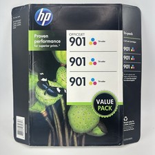HP Office Jet 901 Tri-Color Ink Cartridge 3 pack New Sealed EXPIRED 2014 picture