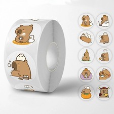 500pcs Cute Capybara Stickers Roll Waterproof Aesthetic Decals For Laptop Phone picture