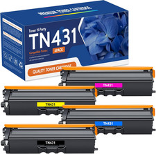 4-Pack Black Cyan Magenta Yellow Toner TN431 TN-431 Brother Printer Compatible picture