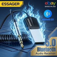 Essager Aux to Bluetooth 5.0 Adapter 3.5mm Bluetooth Receiver for Car USB Audio picture