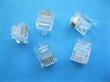 1000 Pcs 6P6C Water Clear Modular Telephone Plug Connector New picture