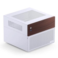 JONSBO N4 Mini NAS PC Case MicroATX 6+2 HDD Bays SFX Walnut Panel picture