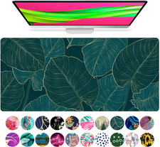 Large  Mouse Pad - XL Green Leaves Desk Mat for Home & Office picture