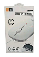 Case Logic Ultra Slim USB Wired Optical Mouse White - plug & play New picture