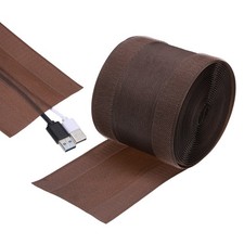 Carpet Cord Cover, 16ft Floor Cover Cord Strip Protector, Brown picture