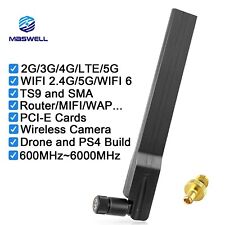 Router Replacement 5G 4G WiFi 6 External Antenna 600-6000MHz SMA Male with TS9 picture