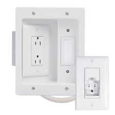 Legrand On-Q HT22U2WHR12 In-Wall TV Power & Cable Organizer - White - 12ft picture