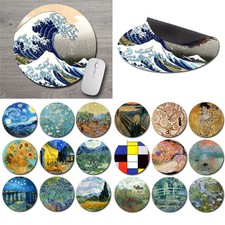 Famous Art Gogh Monet Round Mouse Pad Mousepad For Gaming Computer PC Laptop picture