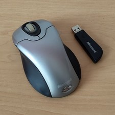 Nice Microsoft Wireless Optical Mouse 2.0 Silver 1008 + USB Notebook Receiver picture