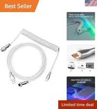 Mix 1.8m Coiled Keyboard Cable, USB C to USB A TPU Cable for Mechanical Gamin... picture