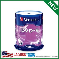 Verbatim DVD+R Blank Discs AZO Dye 4.7GB 16X Recordable Disc - 100 Discs Spindle picture