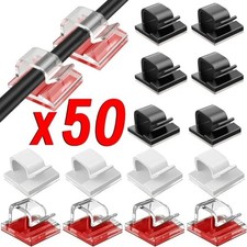10/20/50PCS Cable Organizer Clips Wire Winder Holder Protector USB Cable Managem picture