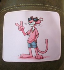 Pink Panther Mouse Pad - 18 x 22cm / 8.5 x 7 Inch - Non Slip Back-Stitched Edge picture