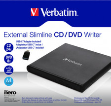 NEW Verbatim 98938 External Slimline CD DVD Writer Optical Drive USB picture