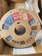 NEW OVERTURE Matte PLA 3D Printer Filament 1.75mm 1kg Matte Light Gray SEALED picture