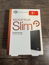 Seagate/ Backup Plus Slim USB 3.0 2TB External Hard Drive - Black NEW SEALED picture