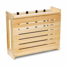 Wooden WiFi Router Storage Box - Standard Wall Mountable Decorative Modem Shelf picture