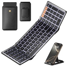 ProtoArc XK01 Plus Backlit Foldable Keyboard, 105-Key Full-Size, Gray picture