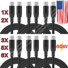 1-6Pack PD 60W USB C to Type C Fast Charger Cable Lot For Samsung iPhone 15 Pro picture