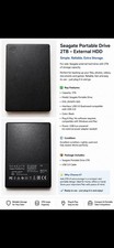 Seagate Expansion Portable Drive 2TB External Model SRD0NF1 picture