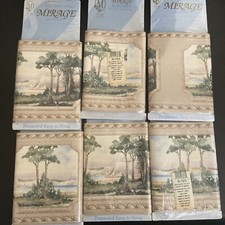 Landscape Trees Forest Sea Mountain Wallpaper Border 50-73878 Lot Of 6 Mirage picture
