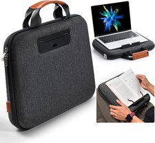 Black Hard Laptop Case 15.6 Inch with Book Clip and Stopper - for HP, Dell, Leno picture