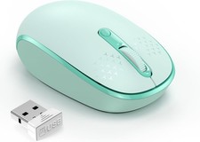 TECKNET Wireless Mouse 2.4G Quiet USB Receiver 1600 DPI Mint Green picture