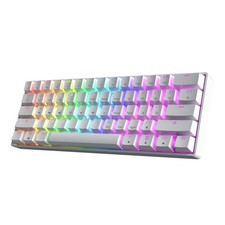 GK61 60% v3 Hotswap Wired RGB Mechanical Gaming Keyboard Speed Silver White picture