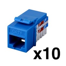 Construct Pro Cat6 (RJ-45) Keystone Jack (10 Pack, Blue) picture